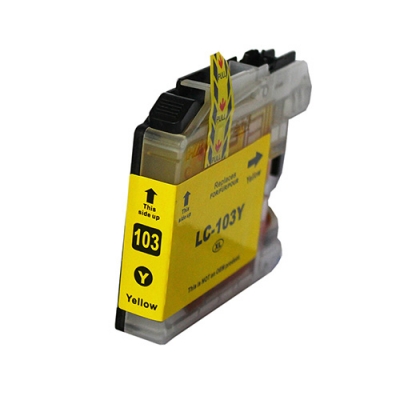 Gotoners™ Brother New Compatible LC103Y XL Yellow Inkjet Cartridge, High Yield