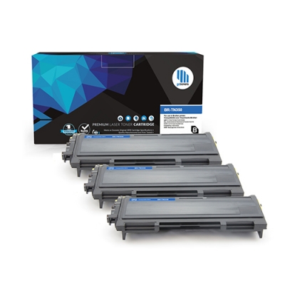 Gotoners™ Brother New Compatible TN-350BK Black Toner, Standard Yield, 3 Pack