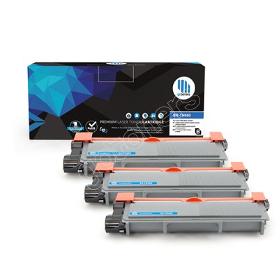 Gotoners™ Brother New Compatible TN-660BK Black Toner, High Yield Version of TN-630BK, 3 Pack