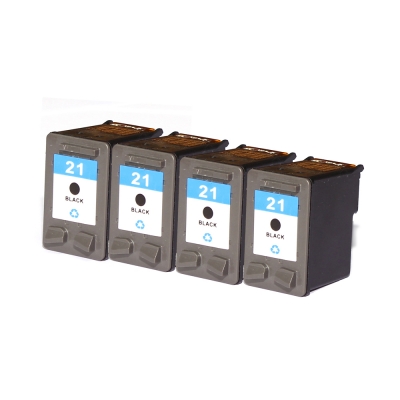 Gotoners™ HP Compatible 21 (C9351A) Black Remanufactured Inkjet Cartridge, Standard Yield, 4 Pack