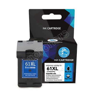 Gotoners™ HP Compatible 61XL BK (CH563HE) Black Remanufactured Inkjet Cartridge, High Yield