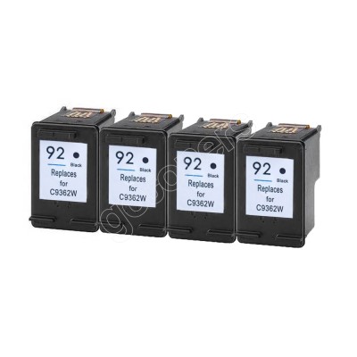Gotoners™ HP Compatible 92 (C9362W) Black Remanufactured Inkjet Cartridge, Standard Yield, 4 Pack