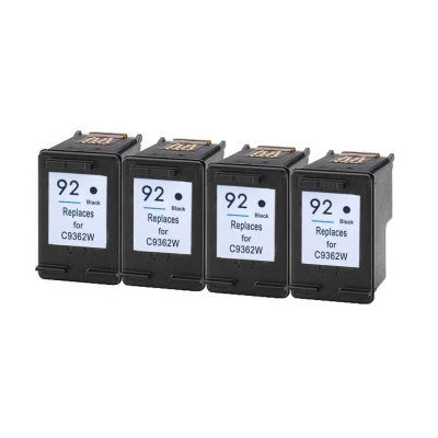 Gotoners™ HP Compatible 92 (C9362W) Black Remanufactured Inkjet Cartridge, Standard Yield, 4 Pack