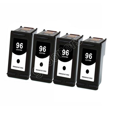 Gotoners™ HP Compatible 96 (C8767W) Black Remanufactured Inkjet Cartridge, Standard Yield, 4 Pack