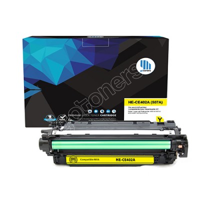 Gotoners™ HP Compatible CE402A (507A) Yellow Remanufactured Toner , Standard Yield