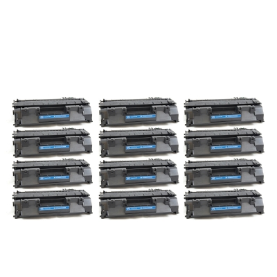 Gotoners™ HP New Compatible CF280A (80A) Black Toner, Standard Yield, 12 pack