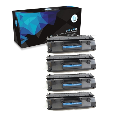 Gotoners™ HP New Compatible CF280A (80A) Black Toner, Standard Yield, 4 pack