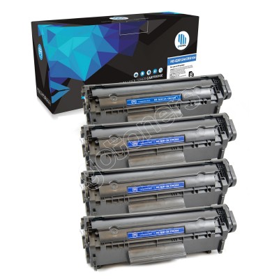 Gotoners™ HP New Compatible Q2612A (12A) Black Toner, Standard Yield, 4 pack