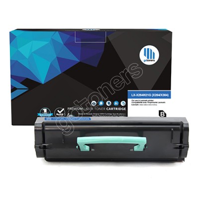 Gotoners™ Lexmark New Compatible X264H21G (X264) Black Toner, High Yield